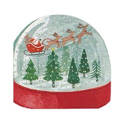 Ginger Ray MLC-119 Snowglobe pappersfest servetter servis 16-pack, flerfärgad