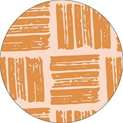 Bonateks, Tappetino per mouse rotondo con stampa digitale, base antiscivolo, per ufficio e casa, diametro: 22 cm