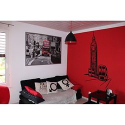 Tatoutex Stickers Big Ben - Argent, L 54cm x H 90cm