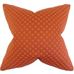 L'Oreiller Collection Kasen Solide Housse de Coussin, Orange