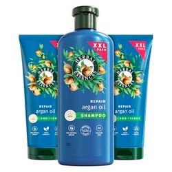 Herbal Essences Shampoo Repair (1 x 680 ml) e balsamo (2 x 350 ml) con olio di argan, dai capelli danneggiati ai capelli più lisci e lucidi