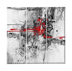 Homemania Kleurbord, 3-delig, Abstract from Living, Room-Multicolor, 69 x 3 x 50 cm, -HM203PKNV-29, polyester, hout