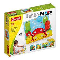Quercetti 2270 Quercetti-2270 Jumbo Peggy-Early Learning Button Art Game Construction Plugging Toys