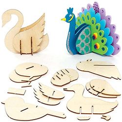 Baker Ross FC705 Construcción de Pájaros en 3D - Juego de 5, Manualidades para niños