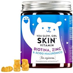 Bears with Benefits - Hyaluron Gummy Bears - Piel radiante con 100 mg de ácido hialurónico de alta dosis, vitamina C, zinc, biotina - 60 piezas - gominolas de vitaminas sin azúcar