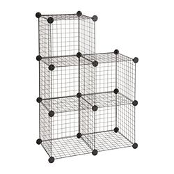 Safco Wire Cubes Storage - Black