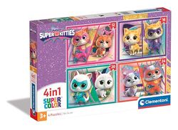 Clementoni Disney Super Kitties Puzzel 4 in 1 - Supercolor, Puzzel Voor Kinderen, Gemaakt In Italië Multicolor - 21531