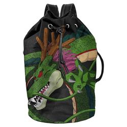 CYPBRANDS Unisex barn Petate Dragon Ball-sjösäck, med handtag och innerfack, ryggsäck, säck, Shenron-design, grön och svart, officiell produkt (CyP Brands), en storlek, svart, Einheitsgröße