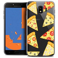 Caseink Fodral för Samsung Galaxy J4 2018 J400 (5,5) fodral [Crystal Gel HD Foodie Design Pizza Collection - mjuk - ultratunn - tryckt i Frankrike]