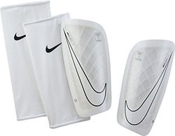 Nike Mercurial Lite Shin Guards, Parastinchi Unisex-Adulto, Bianco, S