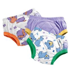 Culottes d'apprentissage Bambino Mio pour tout-petits, lot de 3, 2-3 ans, Confiance des Animaux – réutilisables, lavables, pour l'apprentissage de la propreté – Fille et Garçon – Motif point de croix
