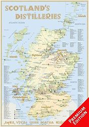 Whisky Distilleries Scotland - Poster 42x60cm - Premium Edition: The Whiskylandscape in Overview - Maßstab 1:1.000.000