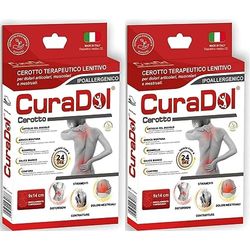 Cura Farma - Curadol - Parche adhesivo antiinflamatorio natural para el dolor muscular (1 caja de 10 unidades) (Paquete de 2)