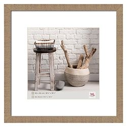 walther design Moldura de fotos bege 50 x 50 cm com passepartout, moldura de madeira Home HO550C