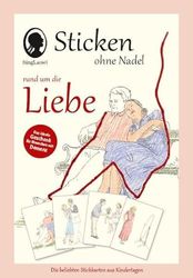 Sticken ohne Nadel "rund um die Liebe": Die beliebten Stickkarten aus Kindertagen - für die Aktivierung älterer Menschen neu entdeckt! Auch mit Demenz.