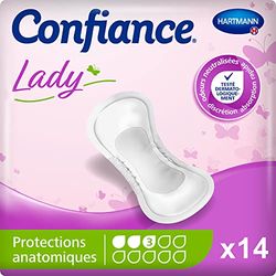 Hartmann Confiance Lady, Compresas sin Alas, 3 Gotas, Pack de 14