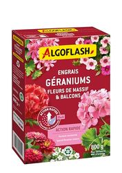 Algoflash Engrais Géraniums et Plantes Fleuries, Action rapide - 800 g