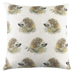 Evans Lichfield skogigelkott upprepad polyester fylld kudde, multi, 43 x 43 cm