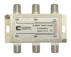 Elettronica Cusano 9433-10 Satellite Splitter 4 Outputs Derived from 10 dB Grey