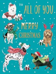 Piccadilly Greetings Tarjeta de Navidad para todas las razas de perros – 8 x 6 pulgadas