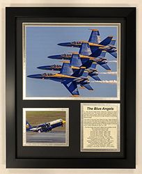 Legends Never Die US Navy Blue Angels - Cornice doppia opaca, 30,5 x 38,1 cm