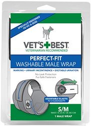 Vet's Best 1 Count Perfect Fit Wasbare Mannelijke Hond Wikkel, S/M