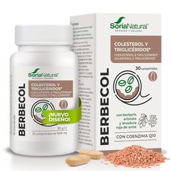Soria Natural vit&min 14 Berbecol – Favorece Niveles Normales de Colesterol Sanguíneo - Con Cromo, Berberis, Vitamina K2, D, Coenzima Q10 y Levadura Roja de Arroz - Caja con 30 comprimidos de 1300 mg