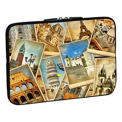 PEDEA 66060436 Capa de neoprene para portátil de 15,6" (39,6 cm), Vintage Travel