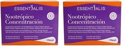 Essentialis Nootrópico Concentración–Tirosina, Ginkgo, Bacopa, Melena de león, Huperzia, B6, B12 y minerales– Energía, memoria y agilidad mental-exámenes, oposiciones–30 cápsulas veganas. 1 mes