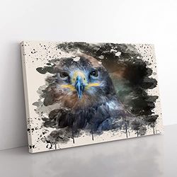 Eagle Bird No.2 Modern FC Canvas Wall Art Print Ready to Hang, Framed Picture for Living Room Bedroom Home Office Décor, 60x40 cm (24x16 Inch)