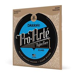 D'Addario Gitaar Snaren - Pro-Arte Klassieke Gitaar Snaren - EJ48 - Nylon Gitaar Snaren - 80/20 Bronze Wound, Nylon Core - Hard Tension