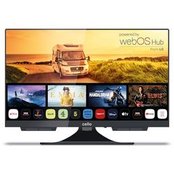 Cello C1924WS Trav 19" inch SMART 12V Camping Travel TV frameless Triple Tuner Bluetooth "WebOS by LG". "Pitch Perfect" speaker Disney+ Netflix camper vrachtwagen boot Made in Europe [2024]