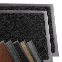 VOUNOT® 2 Pezzi Zerbino Ingresso Casa da Esterno, Tappeto Entrata Interno, Resistente Sporco, Antiscivolo e Essorbente, 60x90 cm, Nero