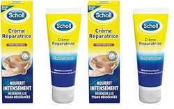 Scholl Crème Réparatrice Pieds Très Secs - Pieds Doux et Lisses en 24h - Hydratation Intense Non Grasse, Pénètre Rapidement - 75ml (Lot de 2)