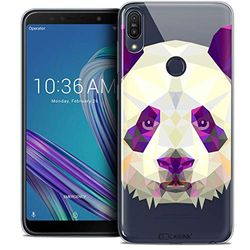 Caseink Fodral för ASUS Zenfone Max Pro (M1) ZB601KL (6) fodral [kristallgel HD polygon serie djur - mjuk - ultratunn - tryckt i Frankrike] panda