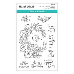 Spellbinders Set di 4 Fiori Dolci del Giorno della Collezione Four Petal, ONE
