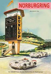 Schatzmix bilprydnad Nürburgring 1954 torn metallskylt väggdekor 20 x 30 cm tennskylt plåtskylt, plåt, flerfärgad