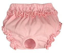 CROCI Culotte Hygiénique pour Chien Rose Rouches XXS 15/20 cm
