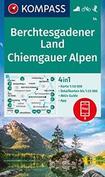 14 berchtesgadener land-chiemgauer alpen: 4in1 Wanderkarte mit Aktiv Guide und 1:25000 Karten, inklusive Kartenbereich zur offline Verwendung in der KOMPASS-App. Fahrradfahren. Skitouren.