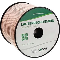 InLine 98350T luidsprekerkabel, 2x 2,5 mm², CCA, transparant, 50 m