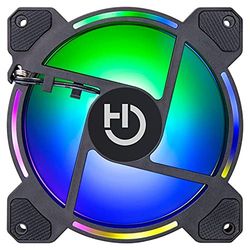 VoltShine Ventilateur Gaming 120 mm ARGB, 9 pales, éclairage personnalisable, faible bruit, idéal pour le refroidissement et l'amélioration esthétique du PC.