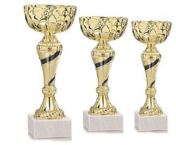 DEPICE Coupe Serie Coupe/Trophée, Mixte, TRO-FS-1441, Doré/Noir, 17,18,20cm