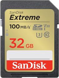 SanDisk Extreme 32 GB tarjeta SDHC + RescuePRO Deluxe, hasta 100 MB/s, UHS-I, Clase 10, U3, V30