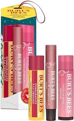 Burt's Bees para la mujer | Set de regalo para cuidado de labios con bálsamo labial de granada, tinte de hibisco y brillo labial de peonía | Mistletoe Kiss