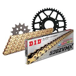Kettingset DID staal 520ZVM-X / 112 klinkslot voor KTM Duke RC 125 cc Bj. 2011-2020