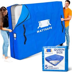 Matrastas met 8 handgrepen om te verplaatsen en op te bergen, queensize, herbruikbare hoes met sterke ritssluiting, extra dikke matrasbescherming, matveilig van Nordic Elk