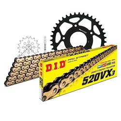 Kettingset DID staal 520VX3 / 106 clipslot voor Aprilia RS Extrema Replica 125 cc bj. 1993-2005
