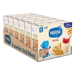 Nestlé Alimentos Infantiles Nestlé Alimentos Infantiles base de cereales con leche de continuación, 250 ml (Paquete de 12)