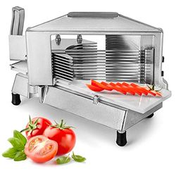 VEVOR Coupe-tomates Commerciale, Trancheuse à Tomates de 6,35 mm, Trancheur pour Tomates Robuste en Acier Inoxydable, avec Pieds Antidérapants, pour Couper les Tomates, les Concombres et les Bananes