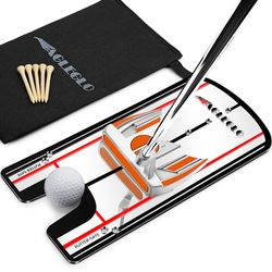 EagleGlo Golf Putting-spegel, träningshjälp för golf med putterline speglad akryl, putttränare för golfare justera ögon, kropp, putter ansikte, utrustning för golfträning 30 cm L x 15 cm B
